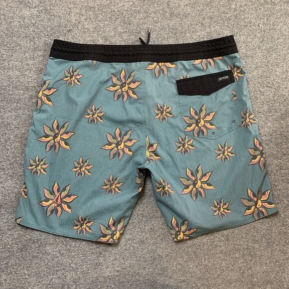 Volcom Boardshorts Mens 40 Blue Burch Stoney Drawstring Stretch Surfing Swimwear - Picture 8 of 13